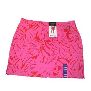 Rafaella Sz XXL Women's Pink Carmine Rose Pull-On Activewear Skort Skirt Pockets